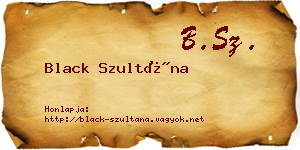 Black Szultána névjegykártya